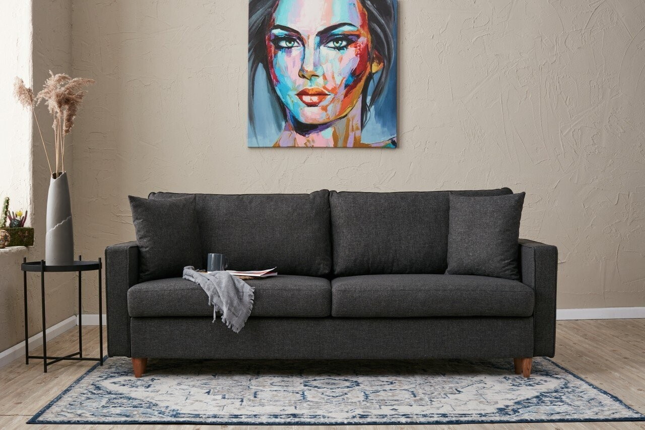 Canapea extensibila 3 locuri, Atelier del Sofa, 613LFS1107, Antracit