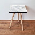 Masuta, Leona, Shp161, 35x42x35 cm, Alb / Auriu / Gri
