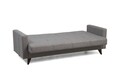 Canapea extensibila cu 3 locuri, Misty, 730MST1205, Cadru: METAL/LEMN, Gri deschis