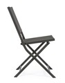 Scaun pliabil pentru gradina Hilde, Bizzotto, 48x55.5x82.5 cm, aluminiu/textilena, gri carbune