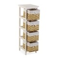 Dulap baie cu 4 cosuri Pompei, Versa, 29 x 25 x 82 cm, lemn, natural
