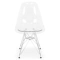 Scaun, Ike, L.51 l.46 H.82, metal/plastic, transparent