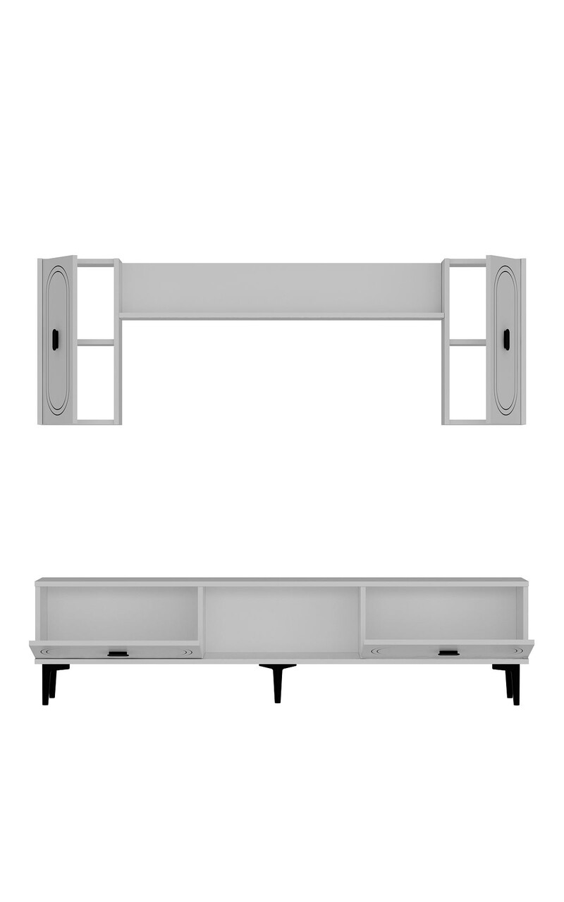 Comoda TV, Hanah Home, Weny, 150x44.6x29.6 cm, PAL , Alb - imagine 6