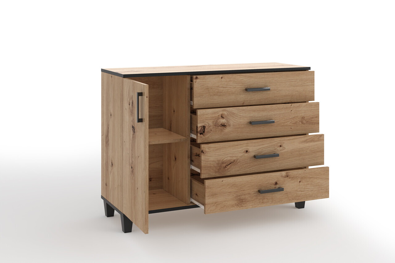 Comoda ADRK, Pola 02, 120x40x90 cm, PAL laminat, artisan — imaginea 3
