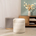 Taburet Laini, Homla, 39x42 cm, MDF/poliester Boucle, ecru
