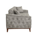 Set canapea extensibilă, Unique Design, 867UNQ1520, Lemn de carpen, Gri