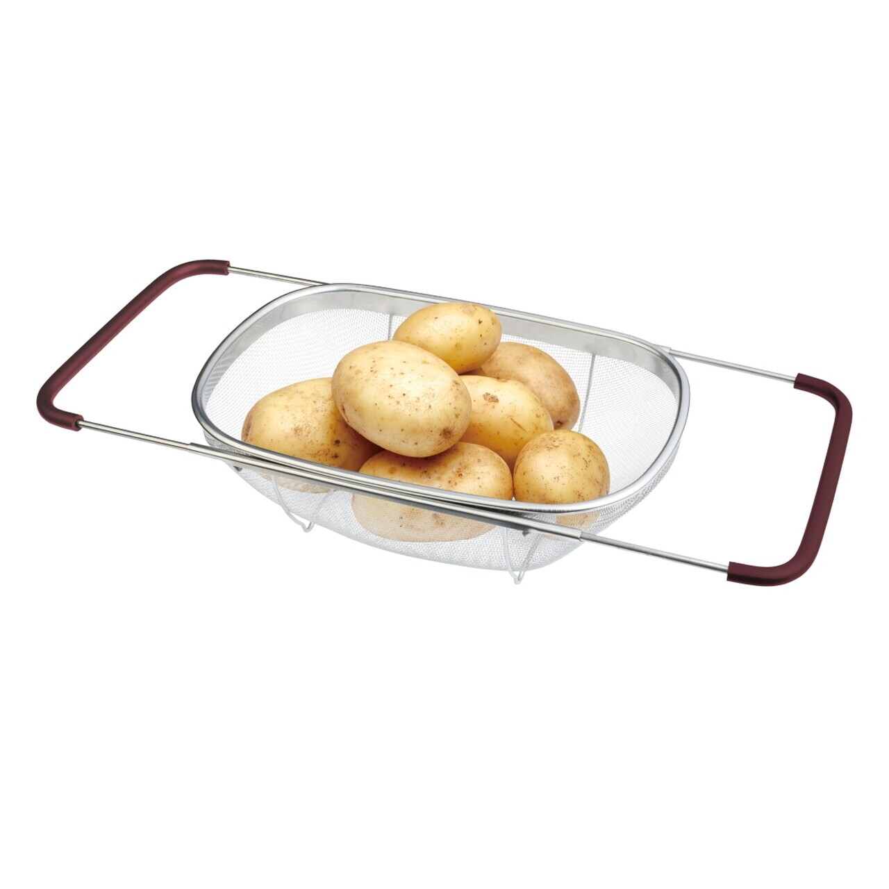 Strecuratoare cu manere reglabile Berlinger Haus, Leonardo, 34x24x11 cm, inox 18/10, argintiu/visiniu - imagine 5