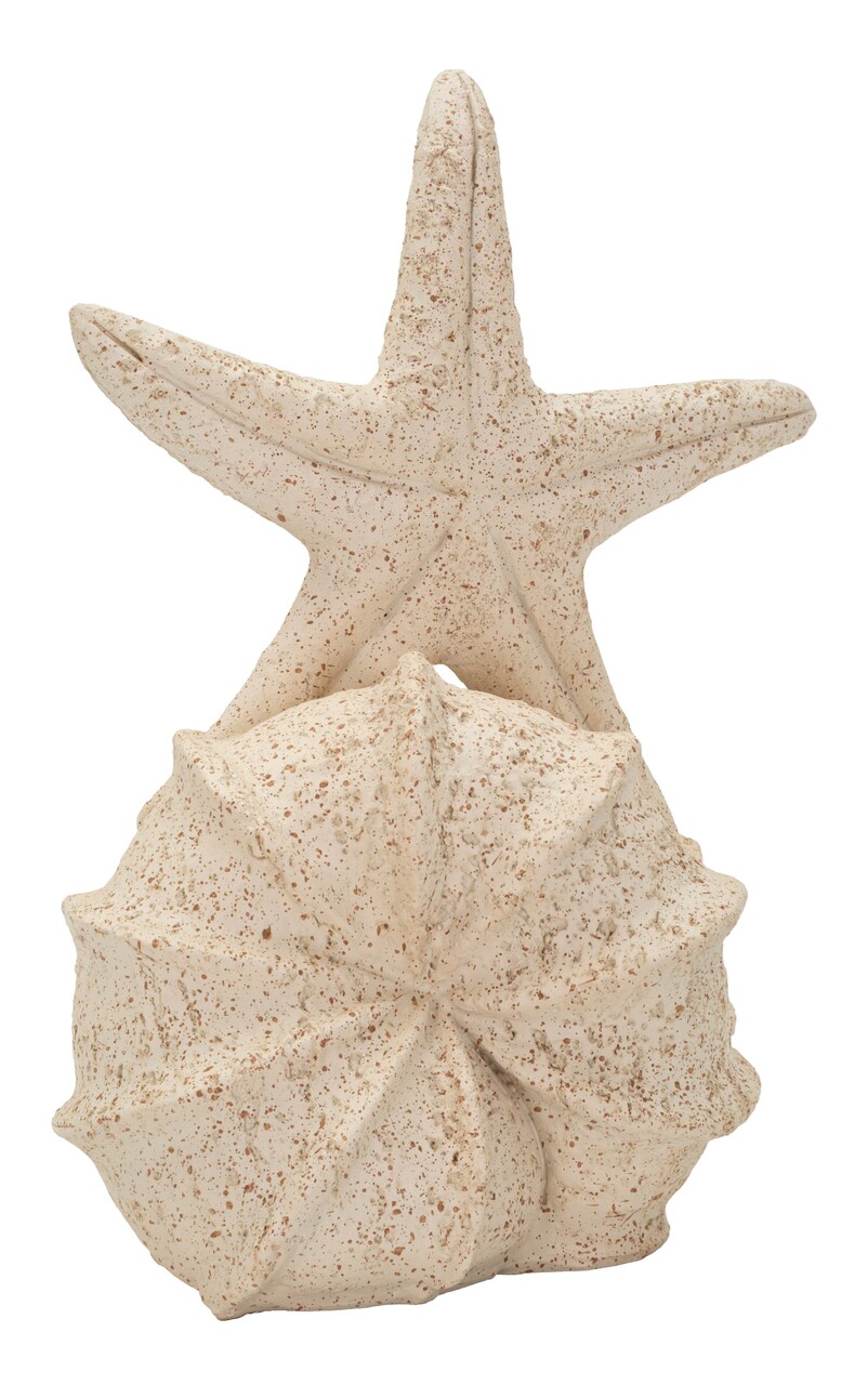 Decoratiune, Mauro Ferretti, Star Fish, 18x13x21.2 cm, polirasina, bej - imagine 6