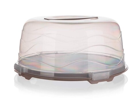 Suport portabil pentru prajituri, Culinaria, Banquet, 33.5x16 cm, plastic, maro