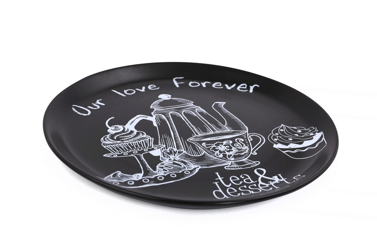 Set platouri servire, Hermia, 275KRM1408, Antibacterian, Negru mat - imagine 4