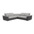 Coltar extensibil 5 locuri ELTAP, Fed-36, Federico, 266x266x102 cm, lemn/poliester, gri deschis/gri inchis