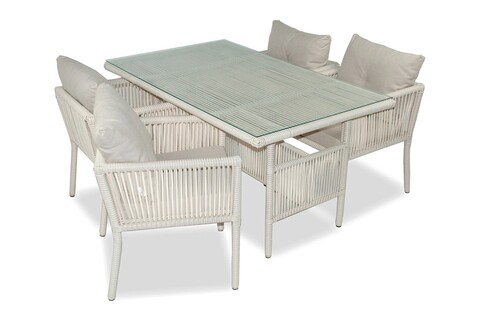 Set mobilier de gradina, jumilla, shangai 7, crem