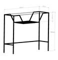 Consola, Caliente, Lala, 100x76x30 cm, Sticla temperata, Negru