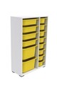 Dulap multifunctional, Estella, Rine 2D4K8U, Alb / Galben / 