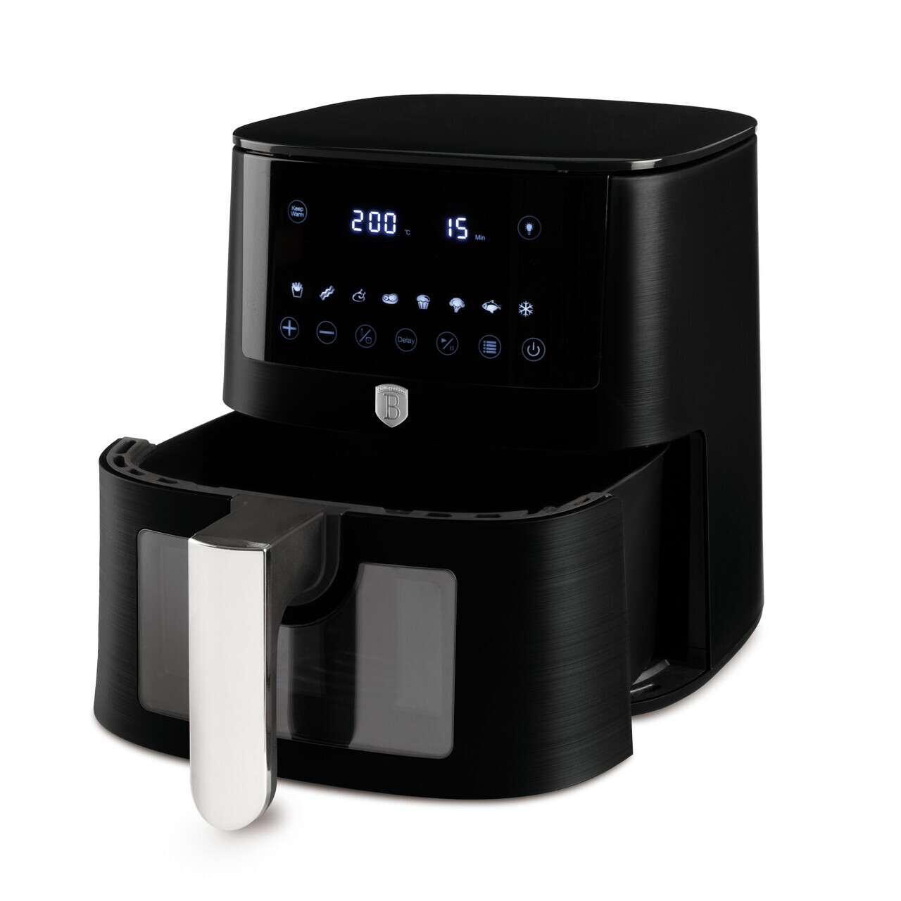 Friteuza cu aer cald si fereastra Berlinger Haus, Matte Black, 5 L, 1400W, negru mat - imagine 8