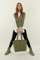 Geanta shopper, Madamra, 21KT12-002 - Khaki, textil, kaki