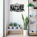 Decoratiune de perete, Nature, metal, 70 x 42 cm, negru