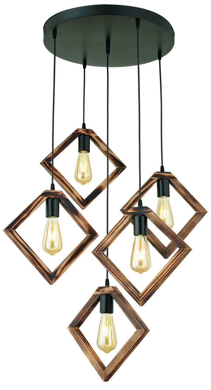 Lustra Beacon 890BCN1142 Lemn de carpen Nuc / Negru