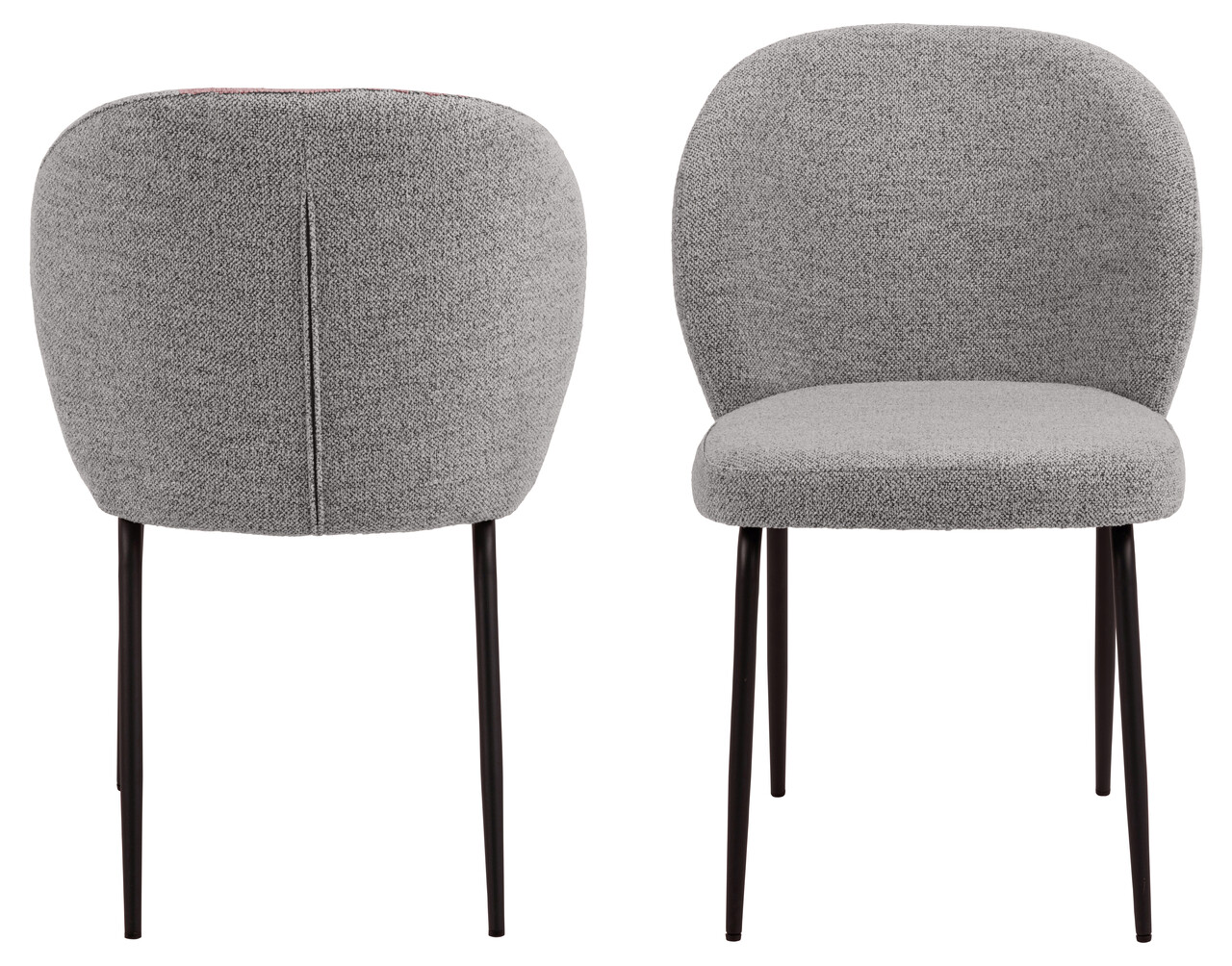 Scaun Patricia, Actona, 52x57.5x82 cm, tesatura Boucle/otel, gri - view 8