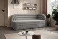 Canapea extensibila brat dreapta 3 locuri, ELTAP, Fabillo, 223x86x80 cm, lemn/poliester, gri deschis