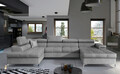 Coltar extensibil stanga 5 locuri ELTAP, Edr-16, Eduardo, 337x205x88 cm, lemn/poliester, gri