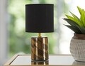 Lampa de masa Glam Dark, Mauro Ferretti,  1 x E27, 40W, Ø 15x28 cm, ceramica, negru/auriu