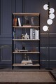 Corp biblioteca, Valovi, Verona, 72x150x26 cm, PAL, Negru / Pin Atlantic