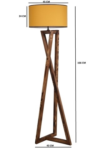 Lampadar, Luin, 8279-2, E27, 60 W, lemn/textil