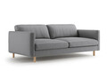 Canapea 4 locuri, Eden, Micadoni, 209x92x90 cm, catifea, gri