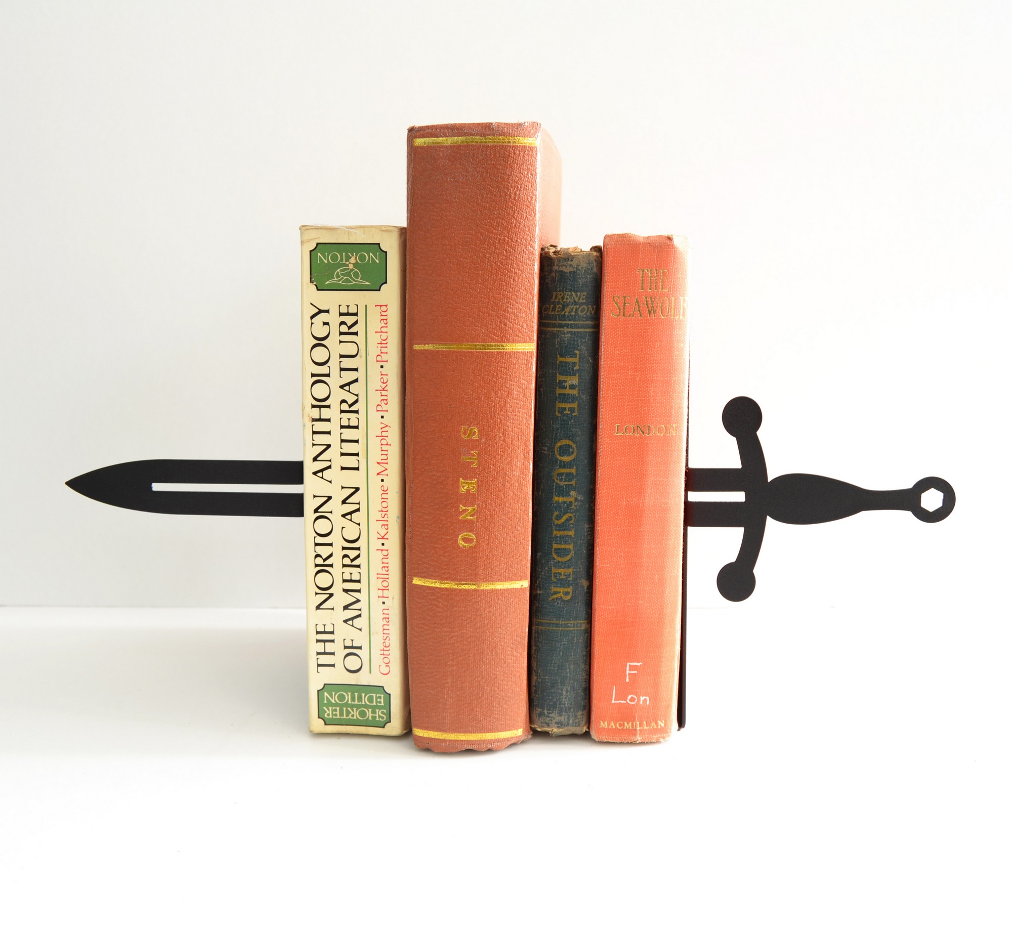 Opritor de carti, RT-MET-BOOKEND-013, Dimensiune: 20 x 8,2 x 19 cm (2 bucăți), Negru
