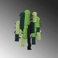 Decoratiune de perete, Treemac, Macrame, Metal, Verde / Verde închis / Mentă / Negru