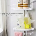 Etajera de colt extensibila pentru baie, Vasagle, 95-305 cm, plastic, alb
