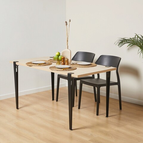 Masa, Logg, Eurotas, 120x75x60 cm, Lemn/Negru Logg