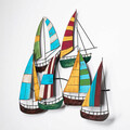 Decoratiune de perete, Kalyon, Metal, 104 x 84 cm, Multicolor