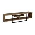 Comoda TV, Zena Home, Asal, 149.4 x 40.2 x 35.2 cm, pal melaminat, nuc/negru