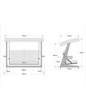 Balansoar de gradina 3 locuri, Swingo, Viva 2400, 237x100x175 cm, Cadru: 100% MID, Antracit