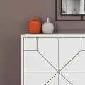 Consola, Decortie, Dune, 123x62.4x35 cm, Alb