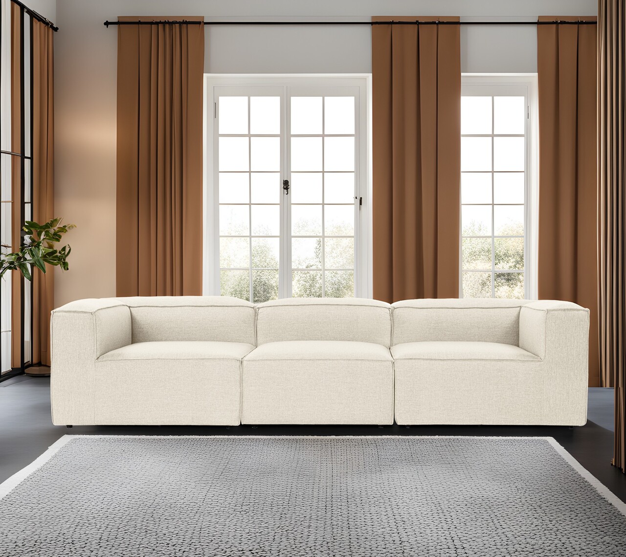 Canapea 3 locuri, Atelier del Sofa, 560ARE2185, Ecru - imagine 4