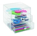 Organizator pentru cosmetice iDesign, 3 compartimente, 16.5x16.5x16.5 cm