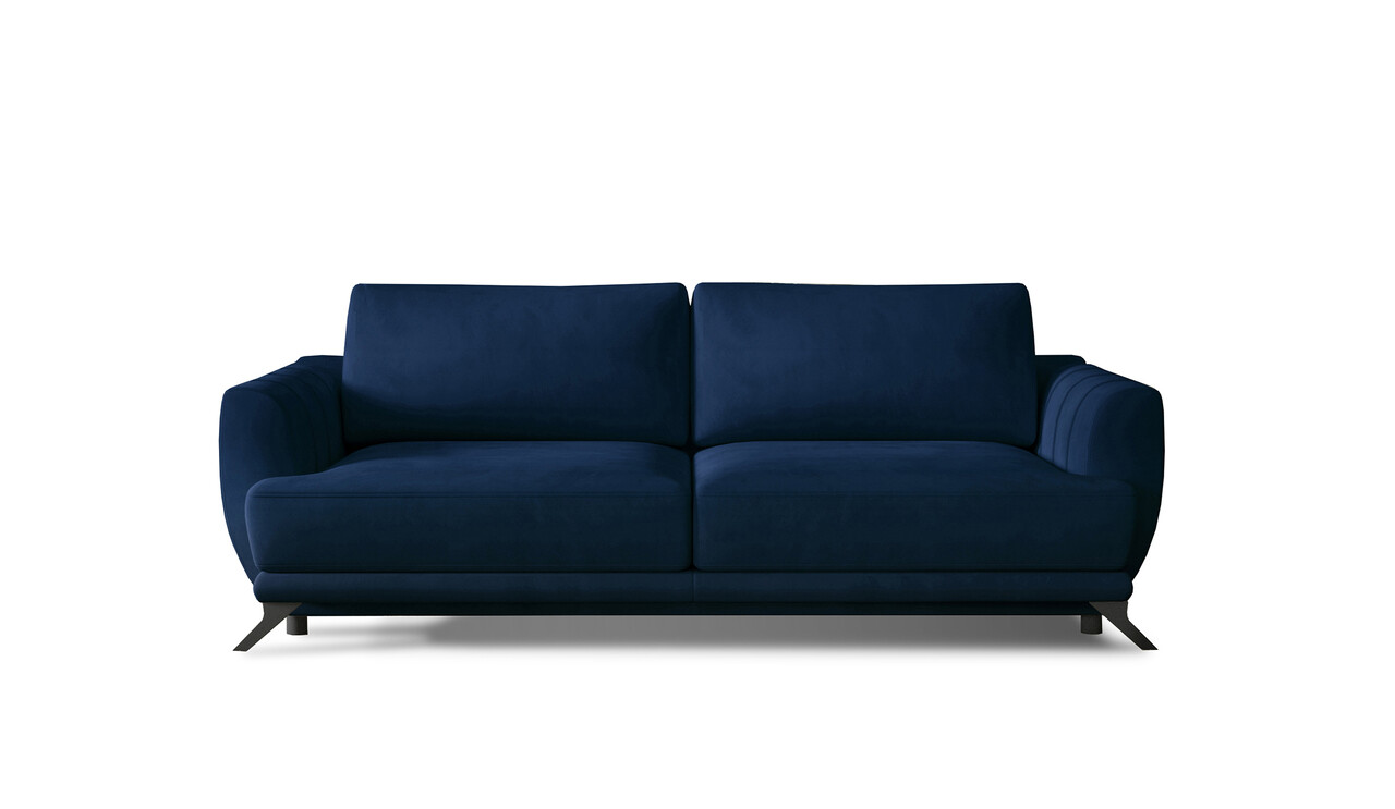 Canapea extensibila 3 locuri ELTAP, Meg11, Megis, 242x95x90 cm, lemn/poliester, albastru inchis - 1 | YEO
