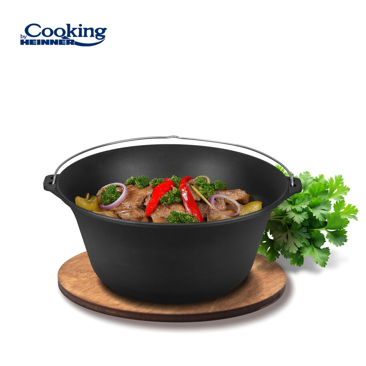 Ceaun Cooking by Heinner, 49x23 cm, 22 L, fonta, negru - view 2