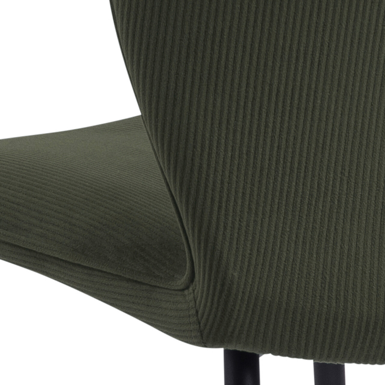 Scaun Evelyn, Actona, 43x58.5x82 cm, tesatura corduroy/otel, verde olive - view 2