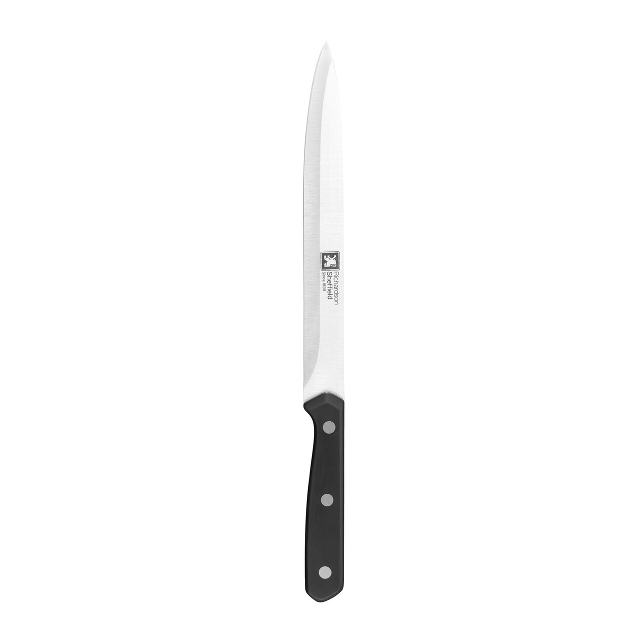 Set 10 cutite si suport Cucina, Richardson Sheffield, 12.5x18.5x36 cm, inox 13/0, negru/natur