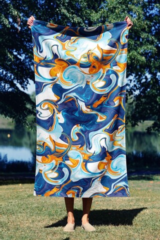 Prosop de plaja, Astacura, Liquid Marble 70, 70x130 cm, 70% poliester/30% poliamida, Multicolor