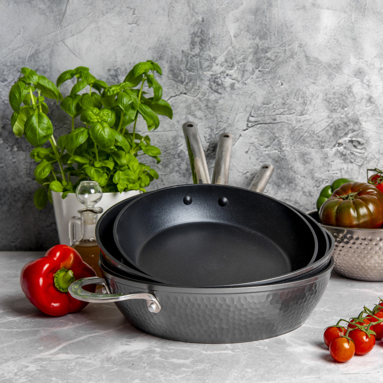 Tigaie Bubble, Ambition, 24 cm, aluminiu, gri - imagine 4