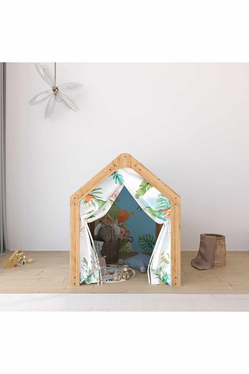 Cort de joaca pentru copii, Hanah Home, Safari, 80x96x63 cm, Multicolor - view 2