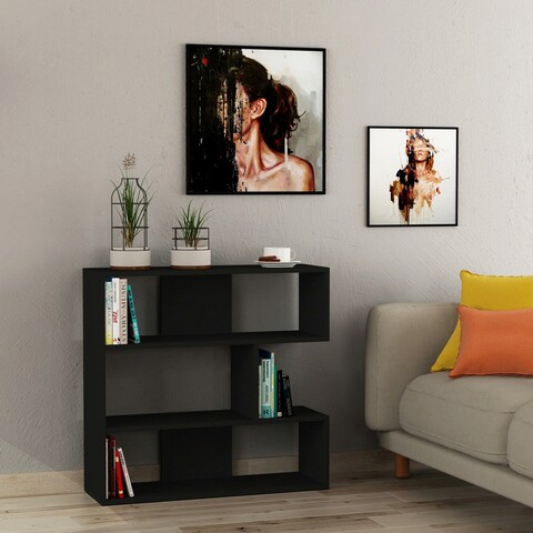 Corp biblioteca, decortie, molly n.1, 94x89x30 cm, antracit