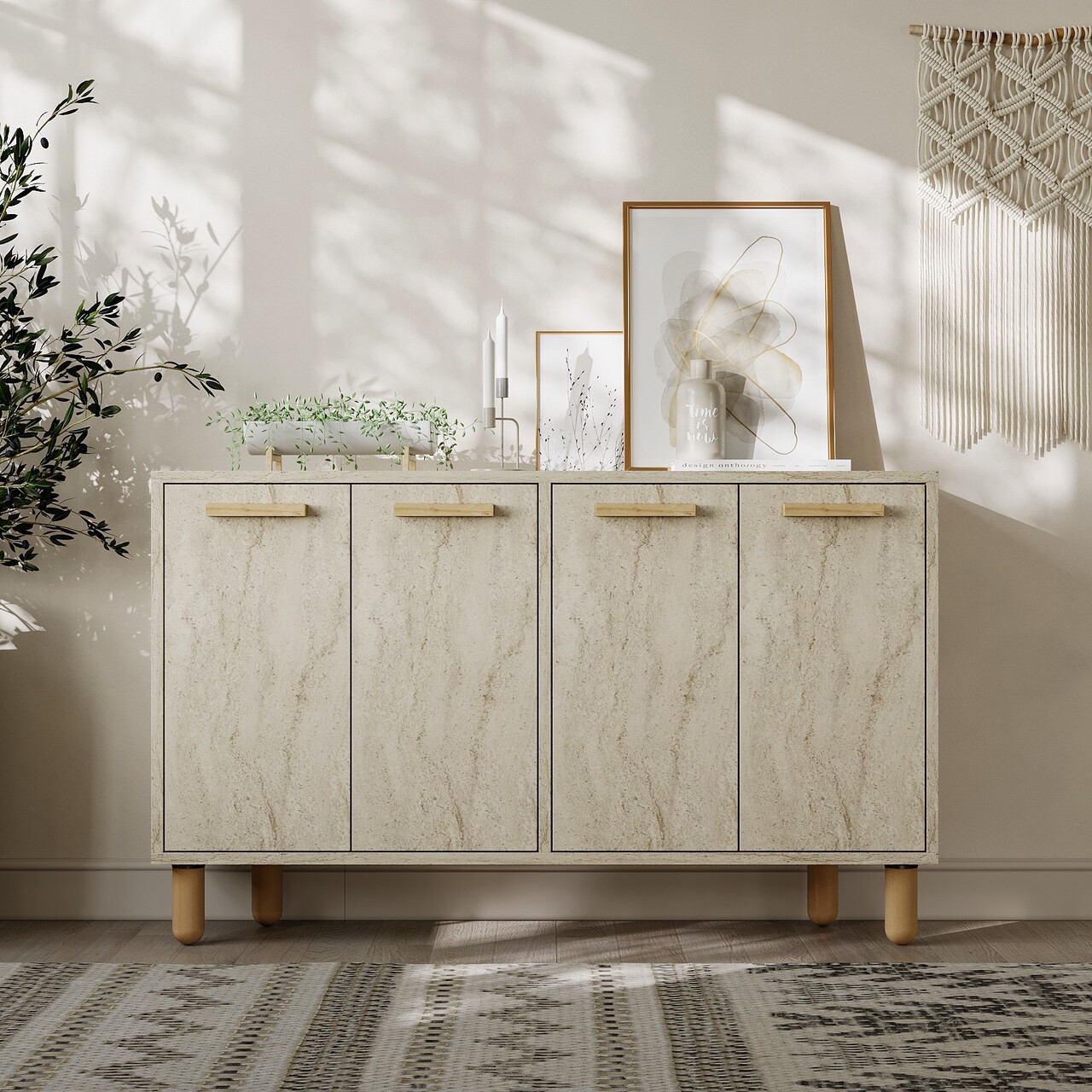 Consola, Odessa, Venedik, 120x73.6x29.6 cm, Travertin