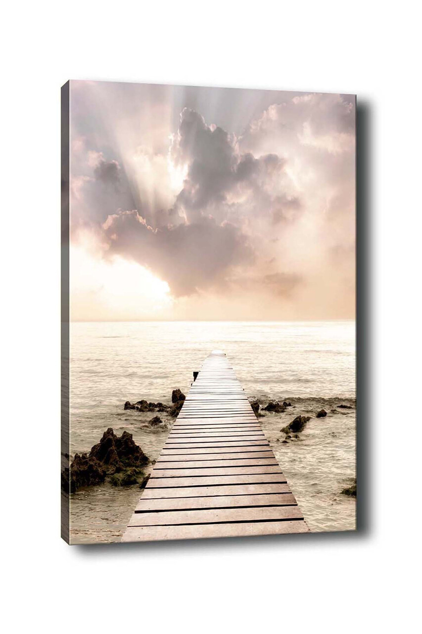 Tablou decorativ, Kanvas Tablo (50 x 70), Cadru: 100% LEMN (grosime: 3 cm), Multicolor - view 2