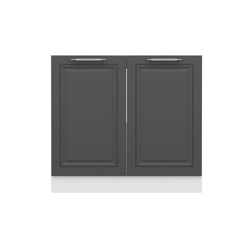 Dulap pentru bucatarie, Hanah Home, Minar, 80x87x58 cm, Alb / Antracit